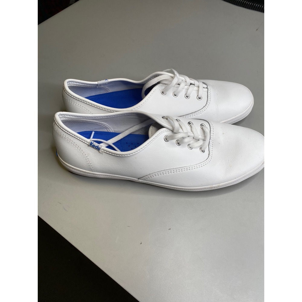 Keds Champion White Leather Sneakers Bliss Arch Support Womens 10M KW-CHAMP3-100